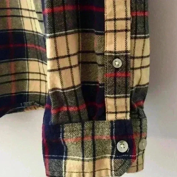 Merona Flannel Shirt Plaid Size Large - Picture 4 of 6